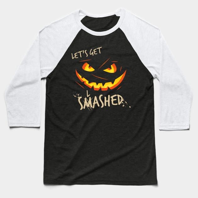 Pumpkin eye's and mouth Let's get slashed halloween costume Baseball T-Shirt by Bubsart78